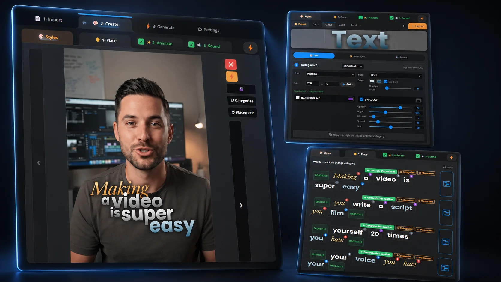 Aperçu de Subkick Caption dans Premiere Pro